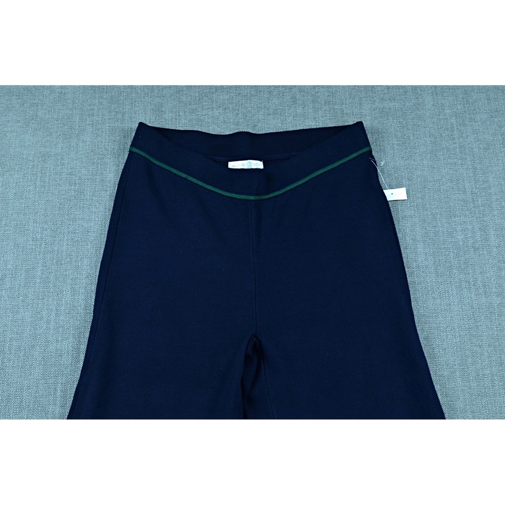 Caroline Constas Pant's Women L Navy Blue Wide-Leg Pull On NEW - Picture 2 of 10